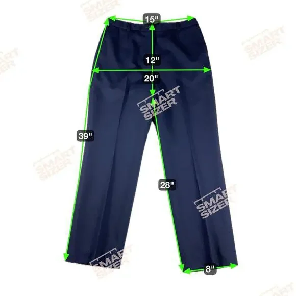 Pendleton Virgin Wool Flat Front Fully Lined Navy Blue Dress Pants Size 10 - Picture 2 of 10